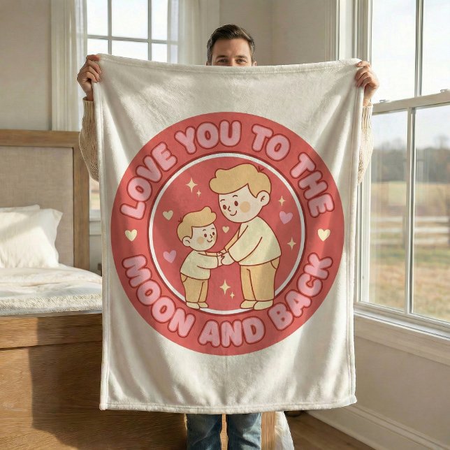 Dad and Son Cozy Fleece Blanket (Creator Uploaded)