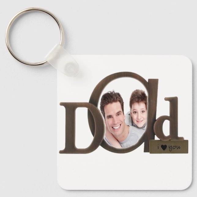 Dad And Son - Dad and Son Photo Frame Key Ring (Front)