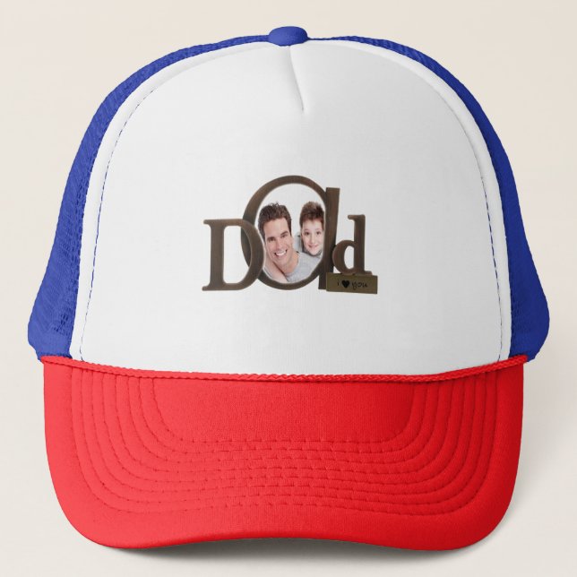 Dad And Son - Dad and Son Photo Frame Trucker Hat (Front)