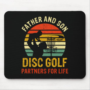 Dad And Son Disc Golf Partners For Life Fathers Da Mouse Mat