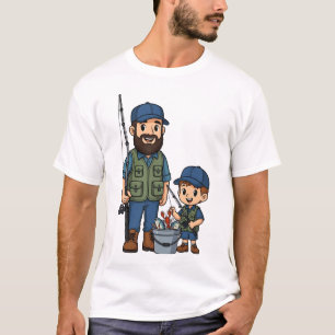 Dad and Son Fishing Together  T-Shirt