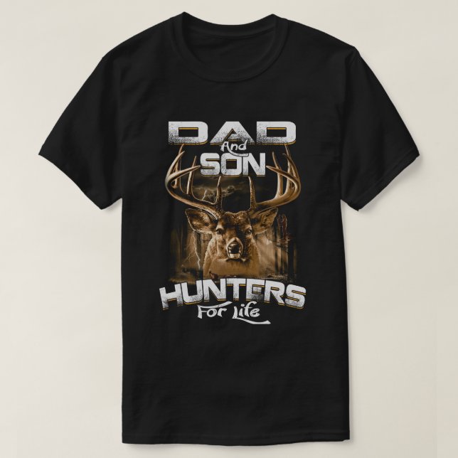 Dad And Son Hunters For Life Men's T-Shirt (Design Front)