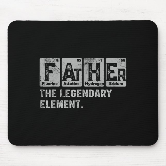 Dad And Son Matching Fathers Day Cool Family Scien Mouse Mat (Front)