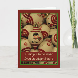 Dad and Step Mum Merry Christmas card