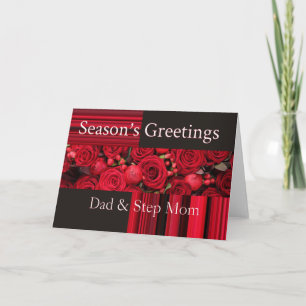 Dad and Step Mum Merry Christmas card