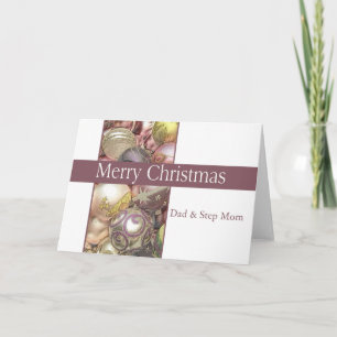 Dad and Step Mum Merry Christmas card
