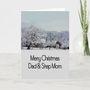 Dad and Step Mum Merry Christmas card