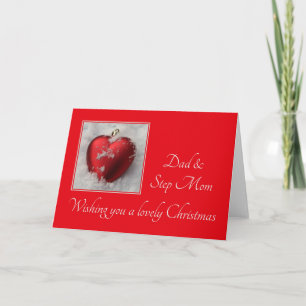 Dad and Step Mum Merry Christmas card