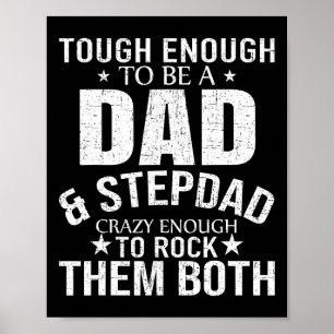 Dad And Stepdad Fathers Day Stepdad Step Dad  Poster