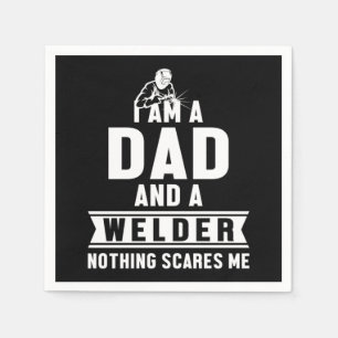 Dad And Welder Welding Metal Iron Profession Gift Napkin
