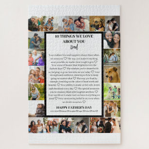 Dad appreciation Fathers Day 22 Photo Collage Jigsaw Puzzle