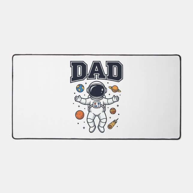 Dad Astronaut Space Vector Shirt Design_1 Desk Mat (Front)