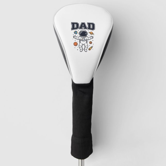 Dad Astronaut Space Vector Shirt Design_1 Golf Head Cover (Front)