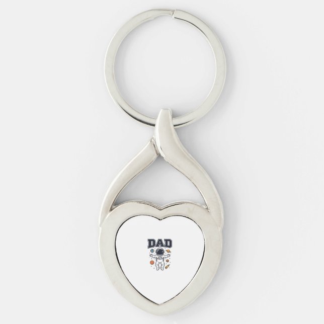 Dad Astronaut Space Vector Shirt Design_1 Key Ring (Front)