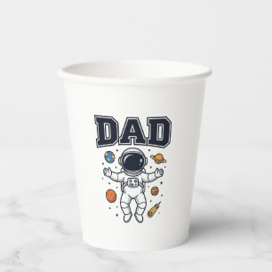 Dad Astronaut Space Vector Shirt Design_1 Paper Cups