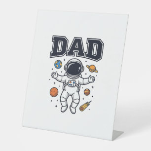 Dad Astronaut Space Vector Shirt Design_1 Pedestal Sign