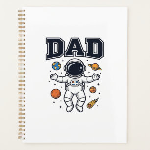 Dad Astronaut Space Vector Shirt Design_1 Planner