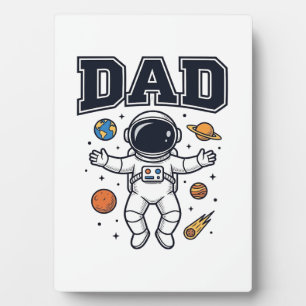 Dad Astronaut Space Vector Shirt Design_1 Plaque