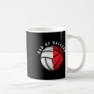 Dad Ballers Funny Volleyball Basketball Gift Son D Coffee Mug