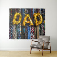 Dad Balloons in Gold with Colorful Neck Ties