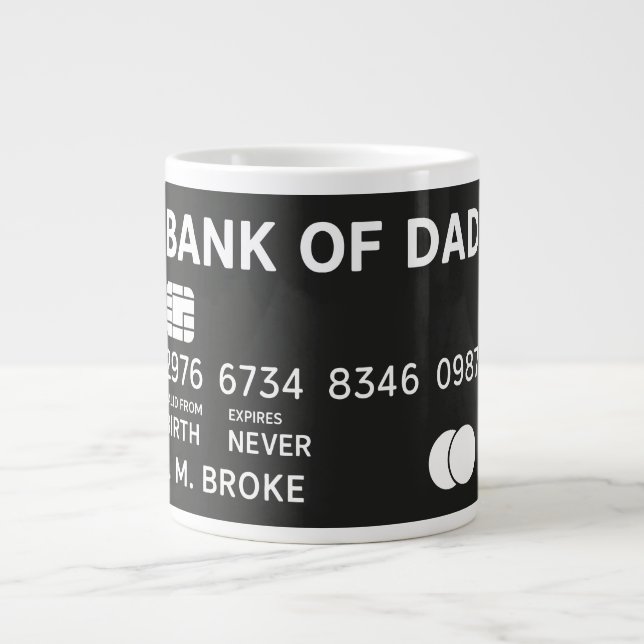 Dad Bank Card Large Coffee Mug (Front)