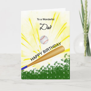 Dad Baseball Birthday Card