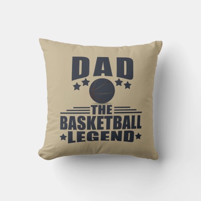 Dad basketball legend  cushion (Front)
