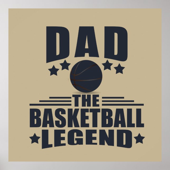 Dad basketball legend  poster (Front)