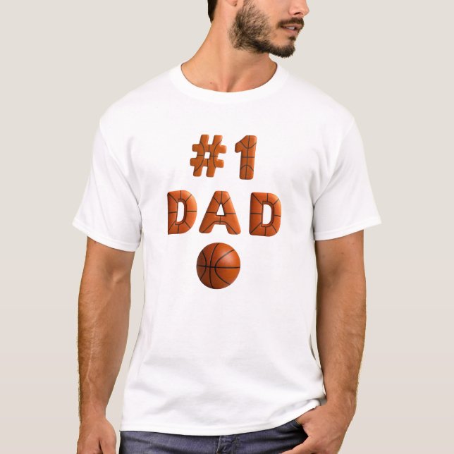 Dad Basketball T-Shirt For Dad Basketball Tee (Front)