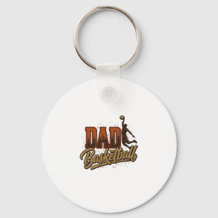 Dad Basketball Vintage Engraving Shirt Design_1 Key Ring