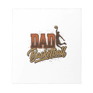 Dad Basketball Vintage Engraving Shirt Design_1 Notepad