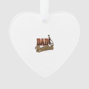 Dad Basketball Vintage Engraving Shirt Design_1 Ornament