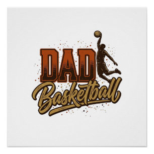 Dad Basketball Vintage Engraving Shirt Design_1 Poster