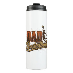 Dad Basketball Vintage Engraving Shirt Design_1 Thermal Tumbler