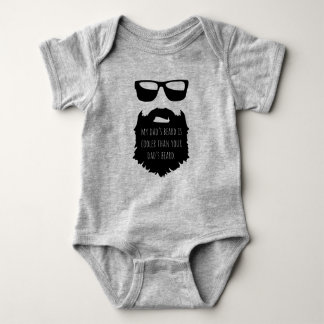 Dad beard - cool beard Baby One Piece  Baby Bodysuit