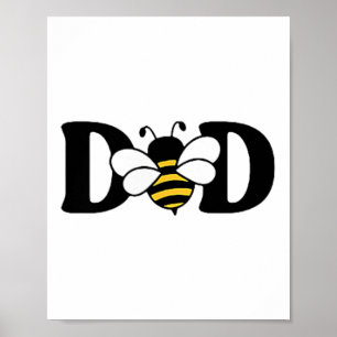 Dad Bee Cute Beekeeping 1st Birthday Matching Fami Poster