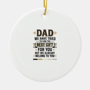 Dad Best Gift Belong to You Vintage Vector Shirt_1 Ceramic Tree Decoration