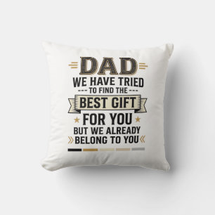 Dad Best Gift Belong to You Vintage Vector Shirt_1 Cushion