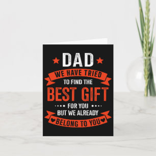 Dad Best Gift From Kids For Fathers Day Christmas  Card