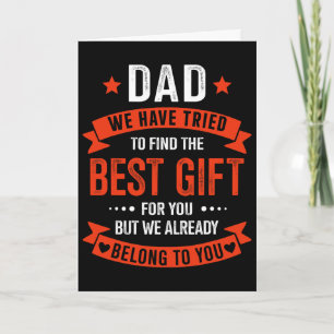 Dad Best Gift From Kids For Fathers Day Christmas Card