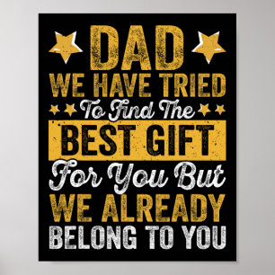 Dad Best Gift From Kids For Fathers Day Christmas Poster