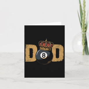 Dad Billiards Fathers Day Pool Player Retro Vintag Card