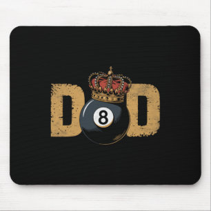 Dad Billiards Fathers Day Pool Player Retro Vintag Mouse Mat