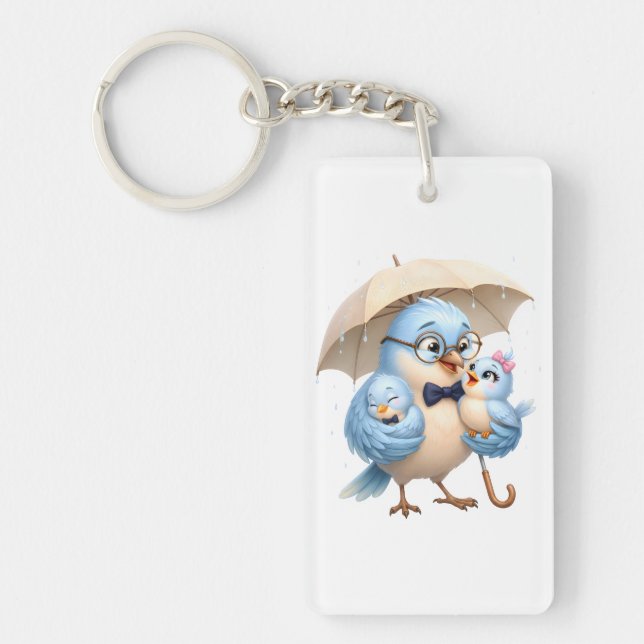 Dad Bird Acrylic Keychain Dad Gift (Front)