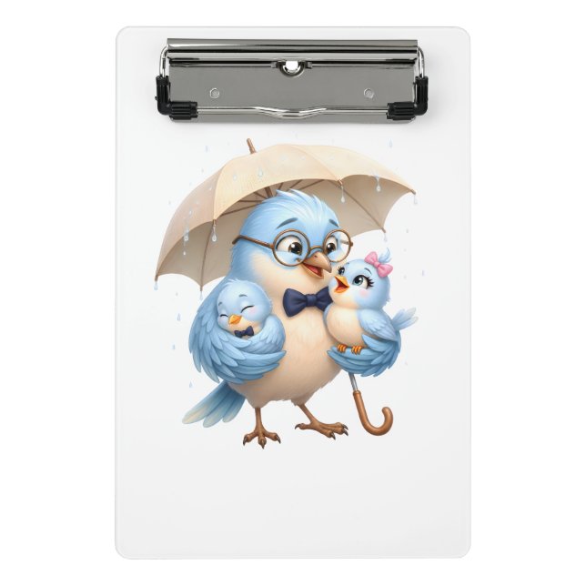 Dad Bird Mini Clipboard Office Gift (Front)