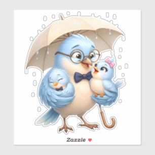 Dad Bird Vinyl Sticker Family Artwork