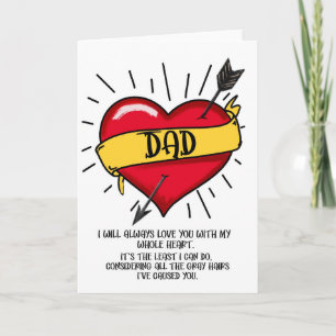 dad birthday card tattoo grey hairs