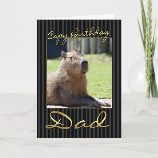 Dad Birthday Card With Capybara (Front)