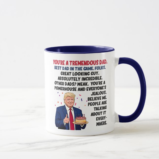 Dad Birthday Donald Trump  Mug (Right)