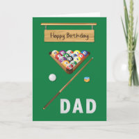 Dad Birthday Pool Billiards Game Fun